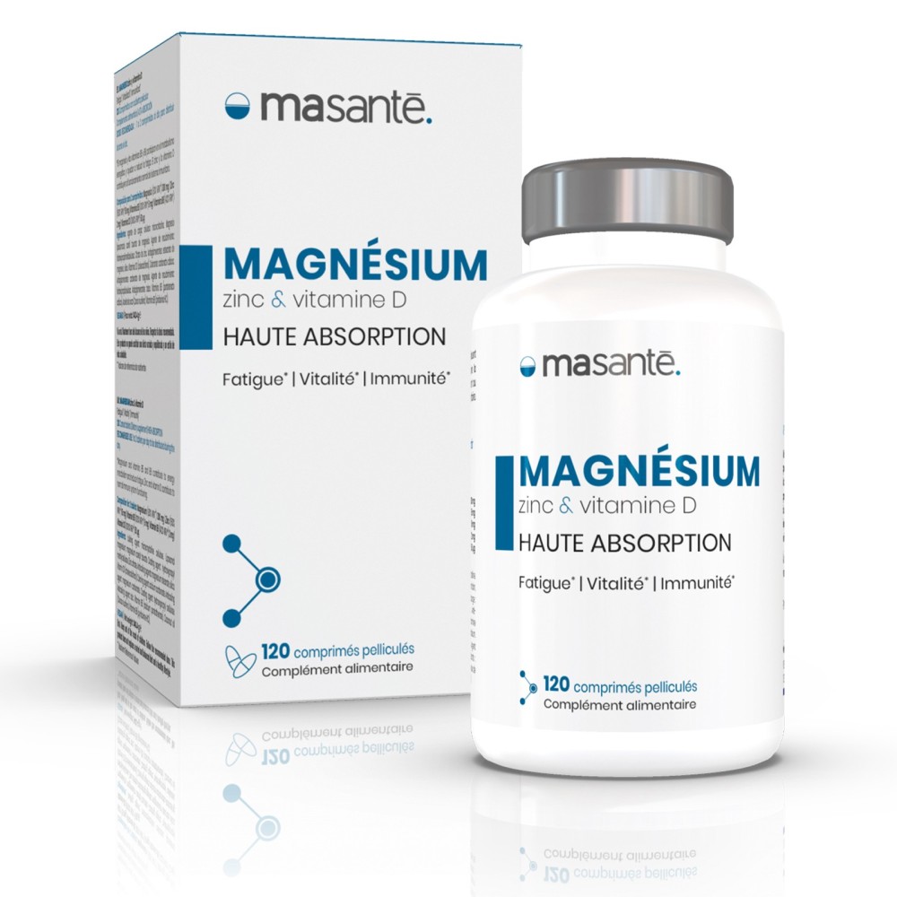Magnésium 120 comprimés - Haute Absorption - Triple Action: Réduire la Fatigue - Vitalité - Immunité Ma Santé - 1