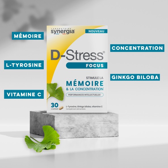 D-Stress Focus – 30 Comprimés - Stimule la mémoire et la concentration